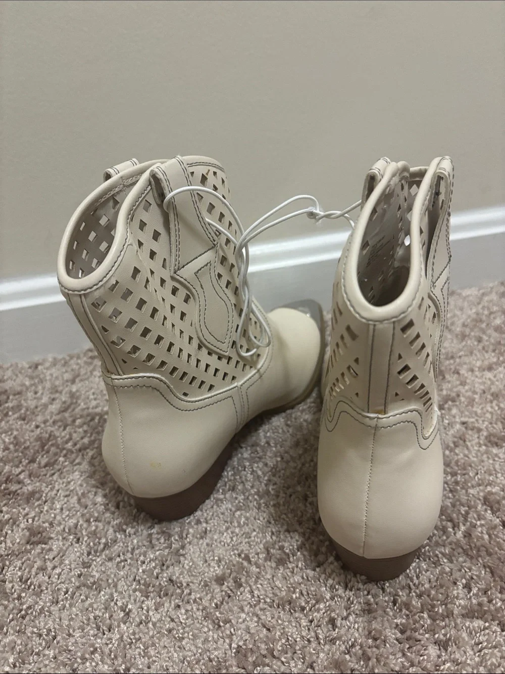 Boots For Fall Company Coastal Western Ankle Bootie with Metallic Silver Cap Toe